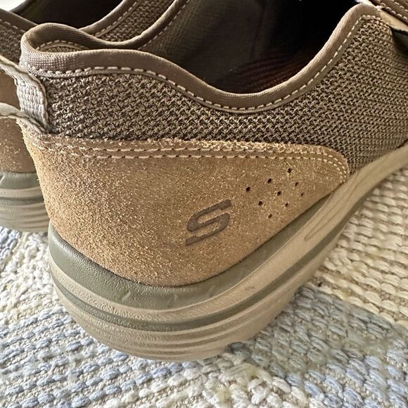 Skechers Relaxed Fit Corven Horst Canvas Slip On Loafers  Brown Mens Sz 11 - Picture 9 of 9